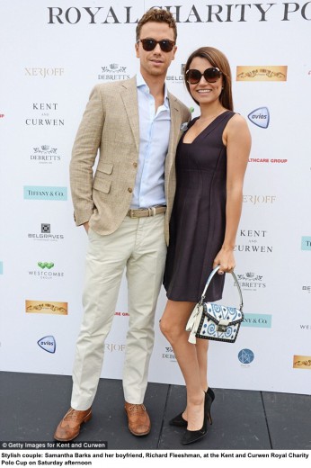 Stylish couple: Samantha Barks and her boyfriend, Richard Fleeshman