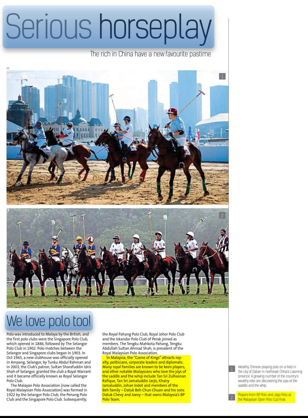 Write Up in The Star - Lifestyle Edition for BP Polo